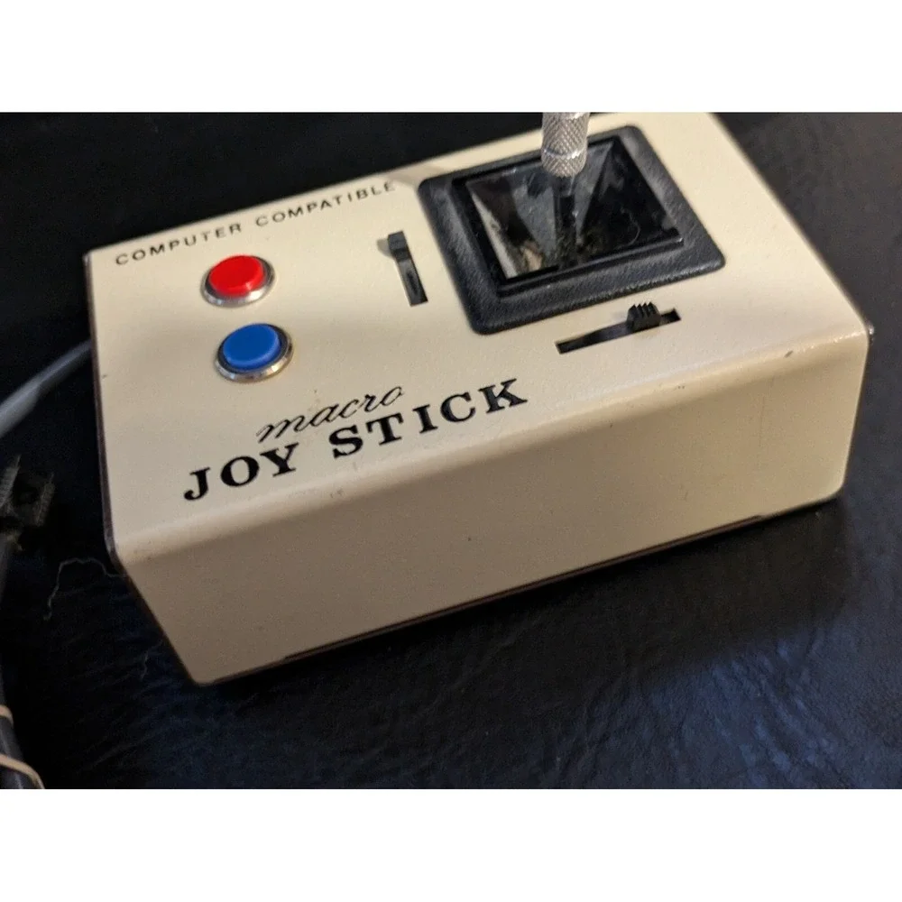 Vintage Macro Joystick Computer Compatible Apple II IIE Vic 20 Hard Wire Taiwan